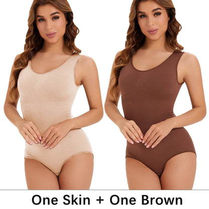 2 PCS Slimming Bodysuit Women One-Piece Shapewear Corset Reducing Body Shaper Modeling Underwear Tummy Control Panties Briefs