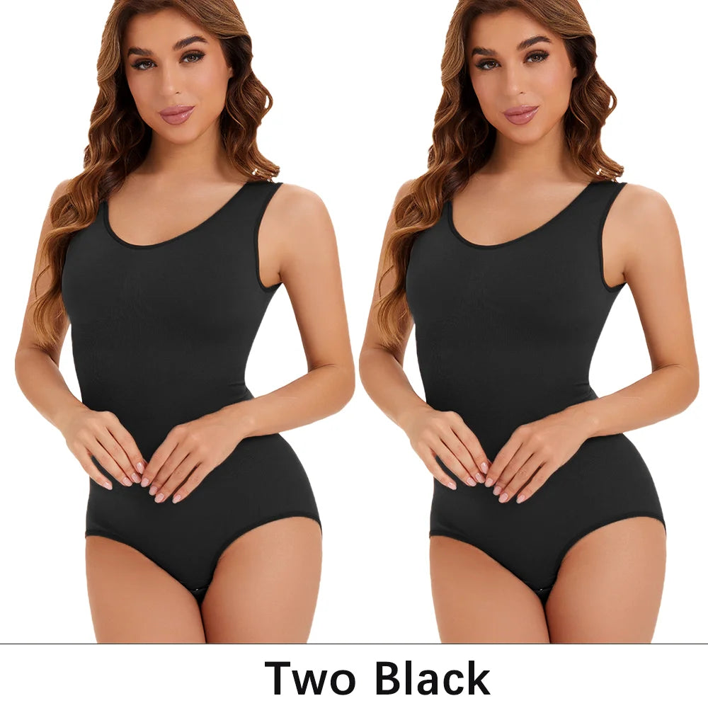 2 PCS Slimming Bodysuit Women One-Piece Shapewear Corset Reducing Body Shaper Modeling Underwear Tummy Control Panties Briefs