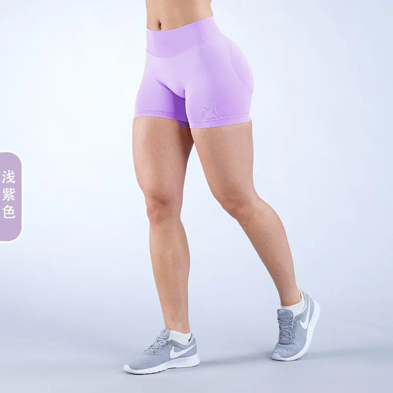 Shorts de cintura baja con efecto lifting Serenova Impact Sculpt: pantalones cortos de yoga y fitness sin costuras para mujer