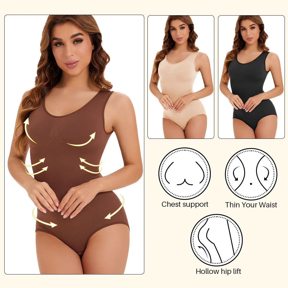 2 PCS Slimming Bodysuit Women One-Piece Shapewear Corset Reducing Body Shaper Modeling Underwear Tummy Control Panties Briefs