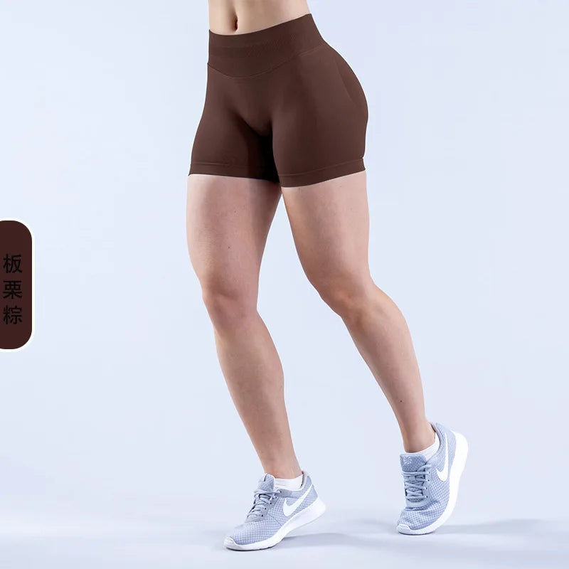 Shorts de cintura baja con efecto lifting Serenova Impact Sculpt: pantalones cortos de yoga y fitness sin costuras para mujer