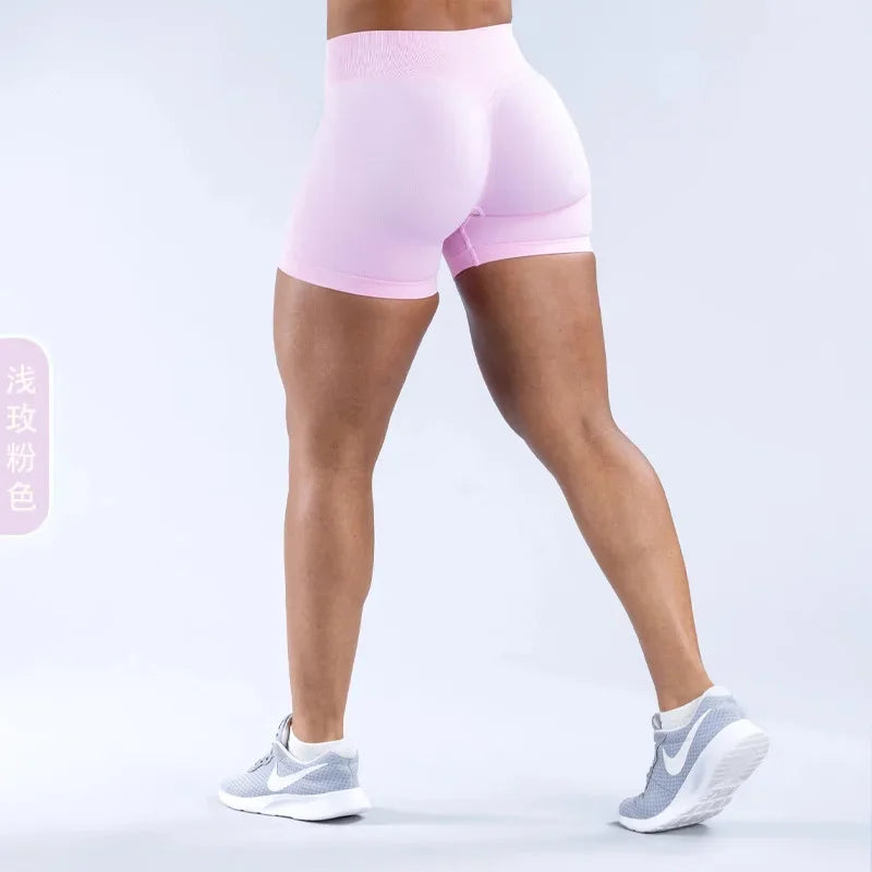 Shorts de cintura baja con efecto lifting Serenova Impact Sculpt: pantalones cortos de yoga y fitness sin costuras para mujer