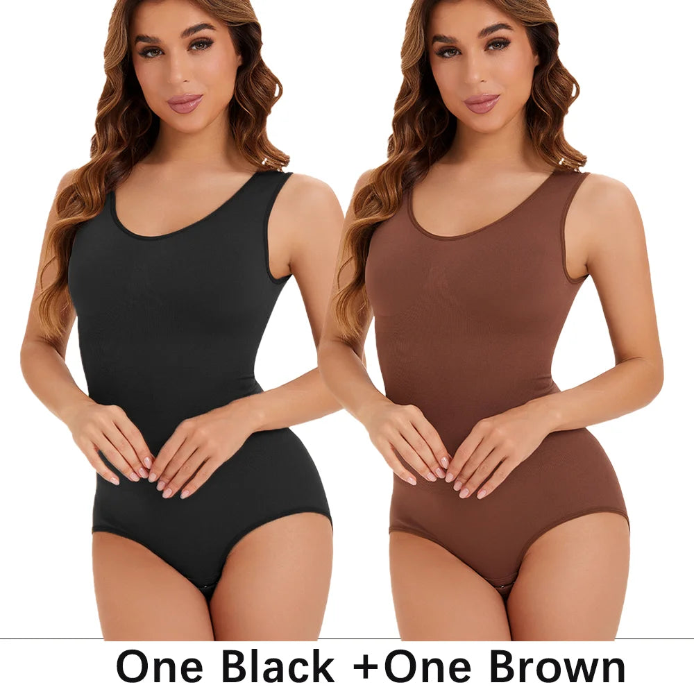 2 PCS Slimming Bodysuit Women One-Piece Shapewear Corset Reducing Body Shaper Modeling Underwear Tummy Control Panties Briefs