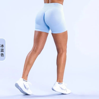 Shorts de cintura baja con efecto lifting Serenova Impact Sculpt: pantalones cortos de yoga y fitness sin costuras para mujer