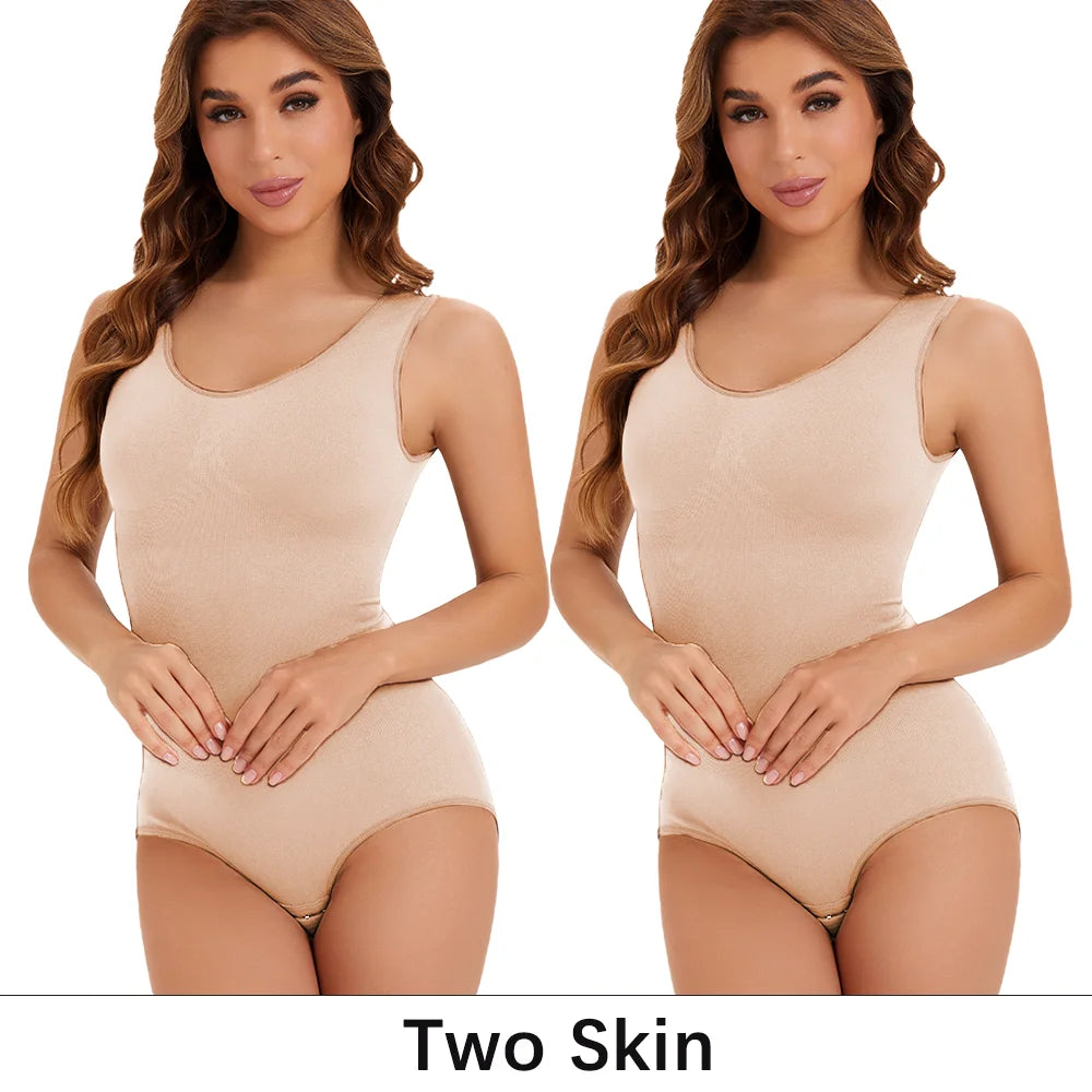 2 PCS Slimming Bodysuit Women One-Piece Shapewear Corset Reducing Body Shaper Modeling Underwear Tummy Control Panties Briefs