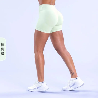 Shorts de cintura baja con efecto lifting Serenova Impact Sculpt: pantalones cortos de yoga y fitness sin costuras para mujer