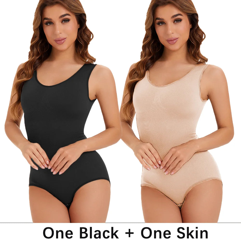 2 PCS Slimming Bodysuit Women One-Piece Shapewear Corset Reducing Body Shaper Modeling Underwear Tummy Control Panties Briefs