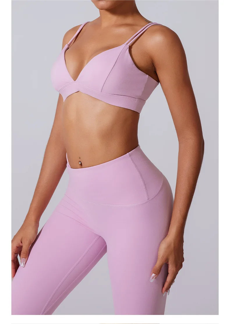 Women's FlexFit Yoga Gym 2 Piece Set: Breathable Tank Top and Flare Leggings